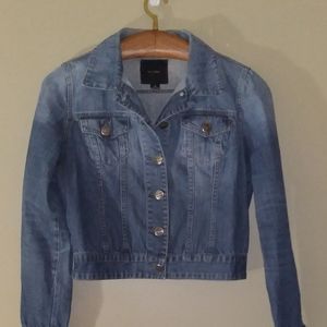 Iris Basic Cropped Denim Jacket